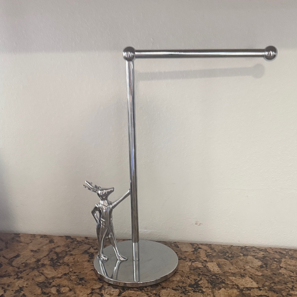 Pottery Barn Silver Deer Kitchen Holder